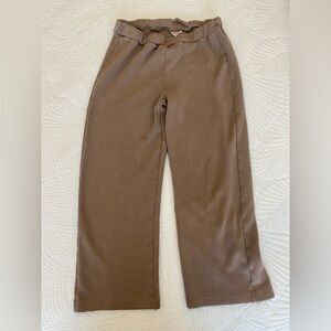 Joe Fresh Taupe Knit Wide Leg Pants